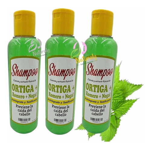 3 Shampoo Anticaida Ortiga Romero 500ml C/u