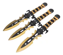 Comprar Kunai Dagas Cuchillo Set X3 Lanzar Dorados Equilibrados