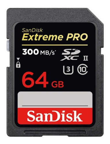 Cartão Sdxc Sandisk Extreme Pro 64gb - 300mb/s