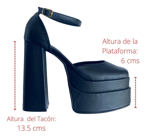 Imagen 4 de 8 de Zapatilla Felipe Rentería Doble Plataforma Tacón Ancho