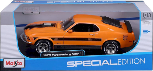 Mustang 1970 Mach 1 Maisto Special Edition 1:18 Diecast Naranja