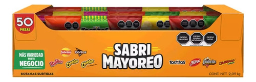 Caja X 50 Surtido De Botana Y Papas Fritas 2.09kg Sabritas