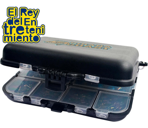 Imagen 5 de 7 de Valija Pesca Tanza Plomada Anzuelo Kit 241 Psc - El Rey