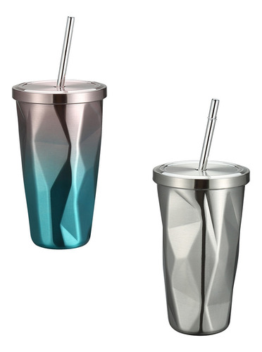 Tazas De Café Portátiles De Acero Inoxidable, 2 Unidades