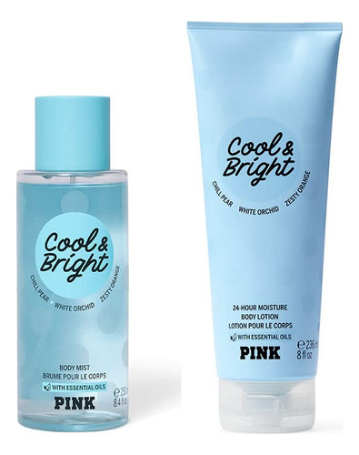 Set De Perfumes Victoria's Secret Pink Cool & Bright Mist &