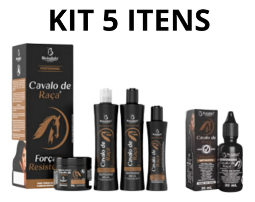 Kit Cavalo De Raça E Tônico Capilar Antiqueda