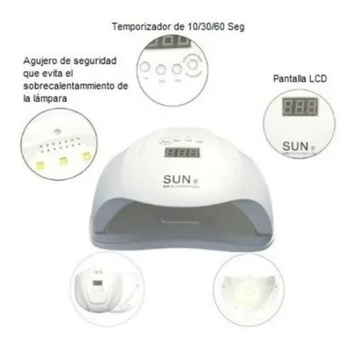 Lampara Secador Uñas Uv Led 80w. Ofertas Claras. 110039