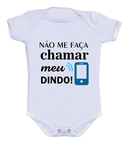 Body Bebê Personalizado Divertido Vou Chamar O Dindo