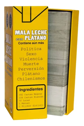 Juego De Cartas Mala Leche Con Plátano Pásalo Chancho