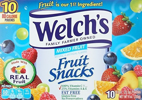 Fruit Snacks De Welch, Fruta Mezclada, 10 Bolsas, 0,9 Oz Cad