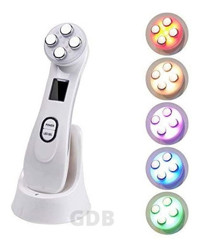 Facial de fotones LED rejuvenecedor de radiofrecuencia de 5 colores, 110 V/220 V