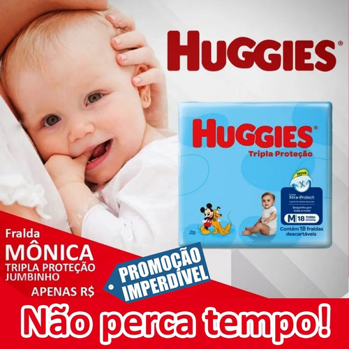 Fralda Huggies Tripla Proteção Mega - Kit C/2un