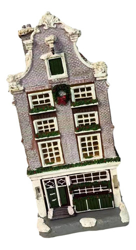 Adornos En Miniatura Iluminados De Navidad Estatuilla Casa