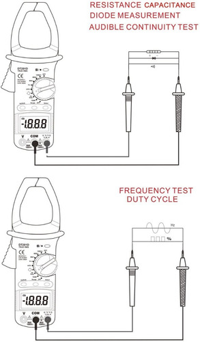 Imagen 6 de 6 de Pinza Amperimetrica True Rms Capacitancia Resistencia Diodo