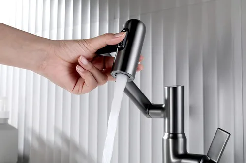 Grifo De Baño Lefton Bf2204-2 Con Pantalla De Temperatura