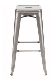 Imagen 2 de 7 de Banco Para Bar Modelo Marius - Plata Këssa Muebles