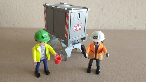 Playmobil Deposito De Construcción Con 2 Trabajadores 