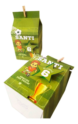 10 Cajitas Milk Box 3d Personalizadas- Souvenirs Golosineros