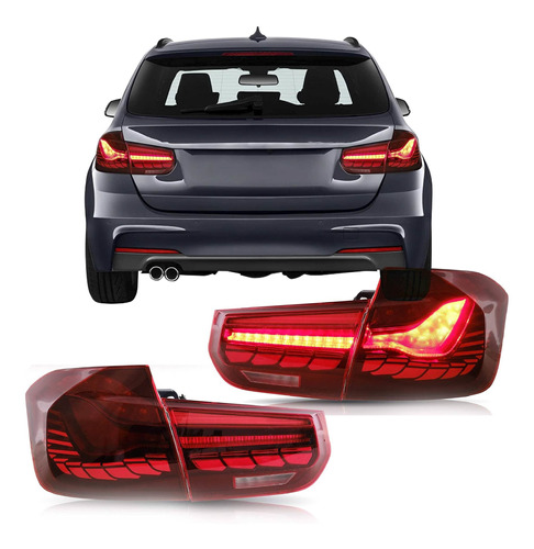 Calaveras Led Bmw Serie 3 M3 F30 F35 F80 2013 - 2018 Rojas