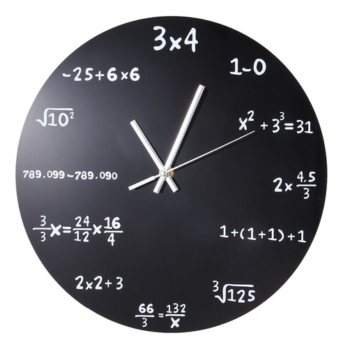 . Reloj De Pared Acrílico Con Fórmula Matemática Relojes .