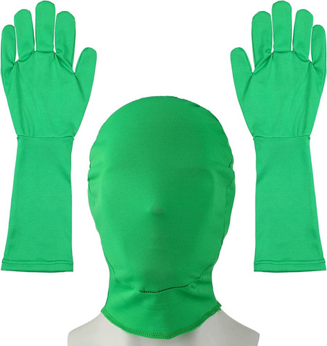 Pantalla Verde Chroma Key Capucha Y Guantes