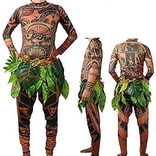 Disfraz Talla Large Para Hombre De Tatuaje Maui Halloween