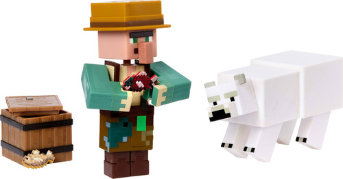 Mattel Minecraft Figuras De Acción 2 Unidades 3.25 Pulgadas