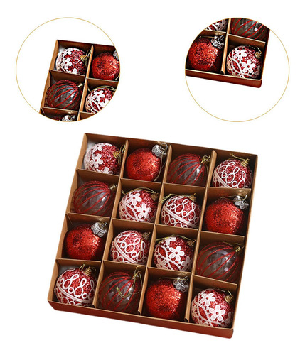 16x Bolas De Natal Enfeites Decorativos Para Árvores De