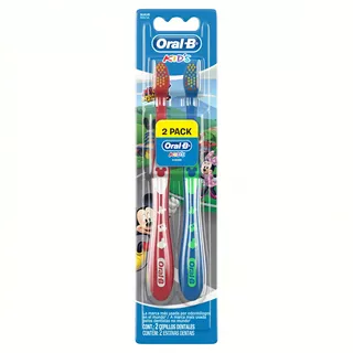 Cepillo de dientes Oral-B Kids Mickey Mouse suave x 2 unidades