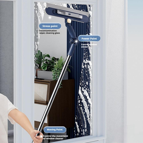 Cepillo Telescópico Para Limpiar Ventanas Con Mango Largo