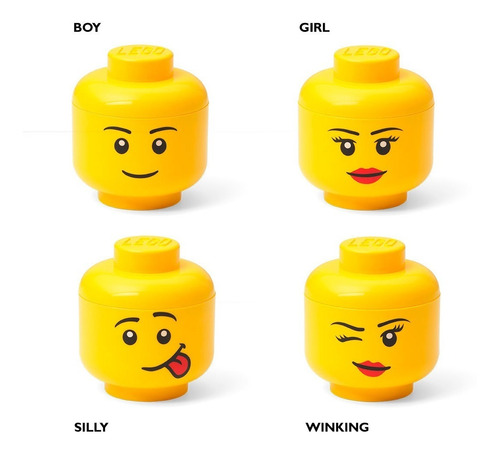 Imagen 3 de 10 de Caja Apilable Organizador Lego® Cabeza Head Mini 4033 Pc