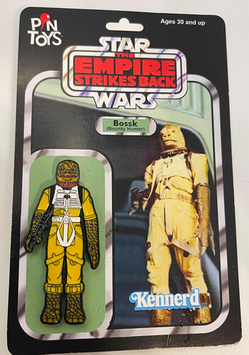 Star Wars Enamel Pin Bossk Metálico Kenner Vintage Pintoys