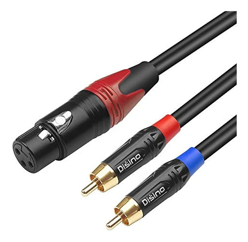 Disino Cable De Conexión Divisor Xlr Hembra A Dual Rca Y, C