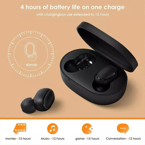  Xiaomi Redmi AirDots TWS Auriculares deportivos Bluetooth Audio  estéreo MI AirDots (negro)