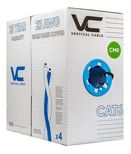 Vertical Cable Cat6, 550 Mhz, Utp, 23awg, Sólido De Cobre De