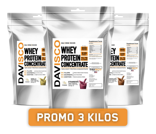 Promo 3 Kilos | Davisco Wpc 80 Whey Protein Importada