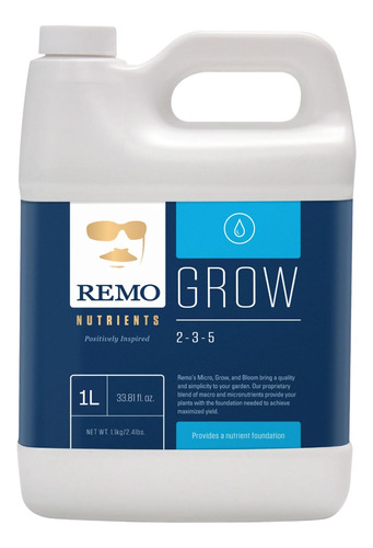 Fertilizante Remo Nutrients Grow 1L (2-3-5) Plantas Cultivo