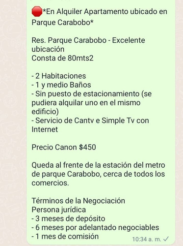 Imagen 11 de 11 de Frente Est. Metro Parque Carabobo 04143184932