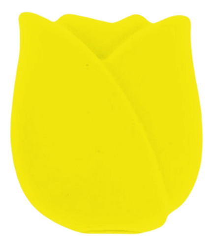 3 Fundas Portátiles De Silicona Para Brochas De Amarillo