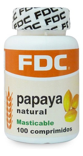Papaya Natural X 100 Comprimidos Masticables