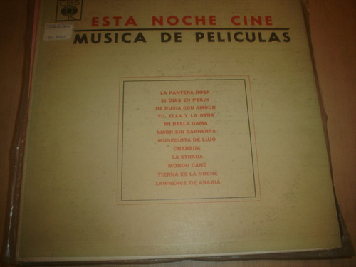 Esta Noche. Cine - Vinilo  Musica De Peliculas