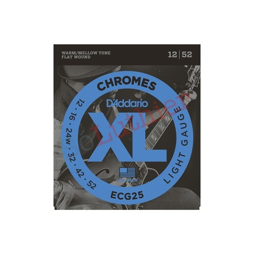 Encordoamento Guitarra D'addario Chromes Ecg25 .012-.052