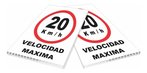 Letrero Velocidad Max 20 Km 20x25cm De Sign Depot (2 Pack)