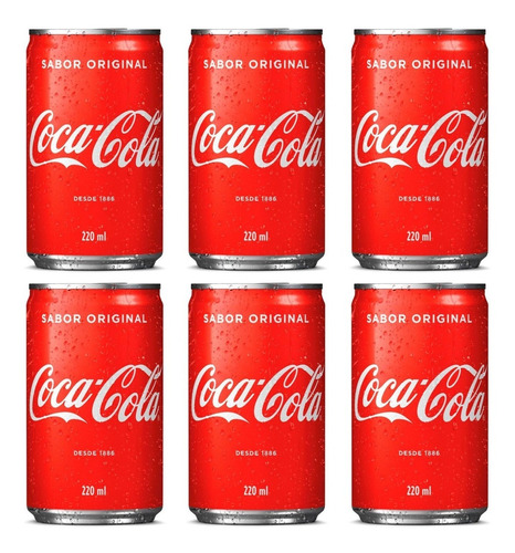Refrigerante Lata Coca Cola 220ml Varios Sabores Fardo Com 6