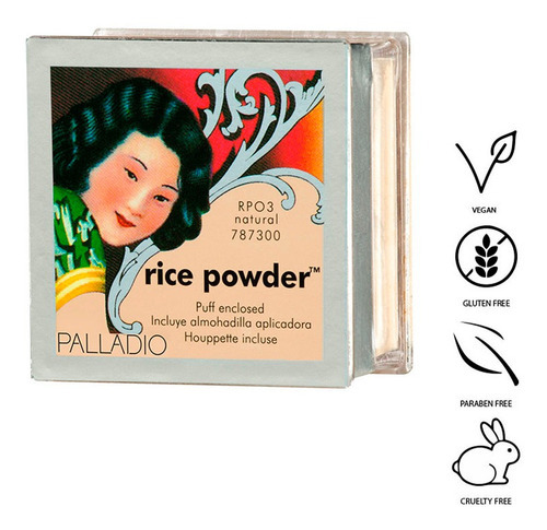 Polvo Compacto De Arroz X17g Palladio Tono Natural