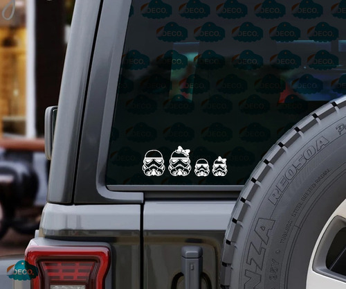 Carro Sticker Familia Star Wars