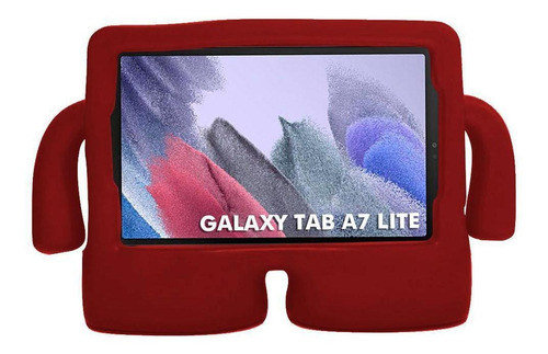 Capa Infantil Tab A7 Lite Tela 8.7 Top + Pelicula - Vermelha