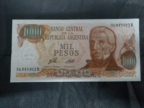 Cedula De 1000 Pesos Argentina 