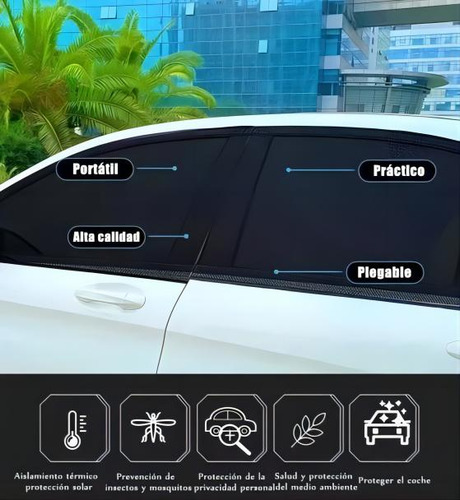Pack X2 Malla Protector Sol Mosquito Para Ventana Auto