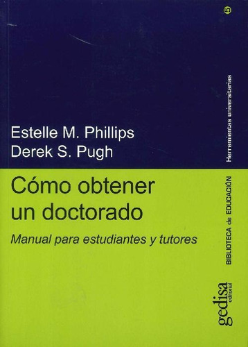 Libro Cómo Obtener Un Doctorado De Estelle M. Phillips, Dere